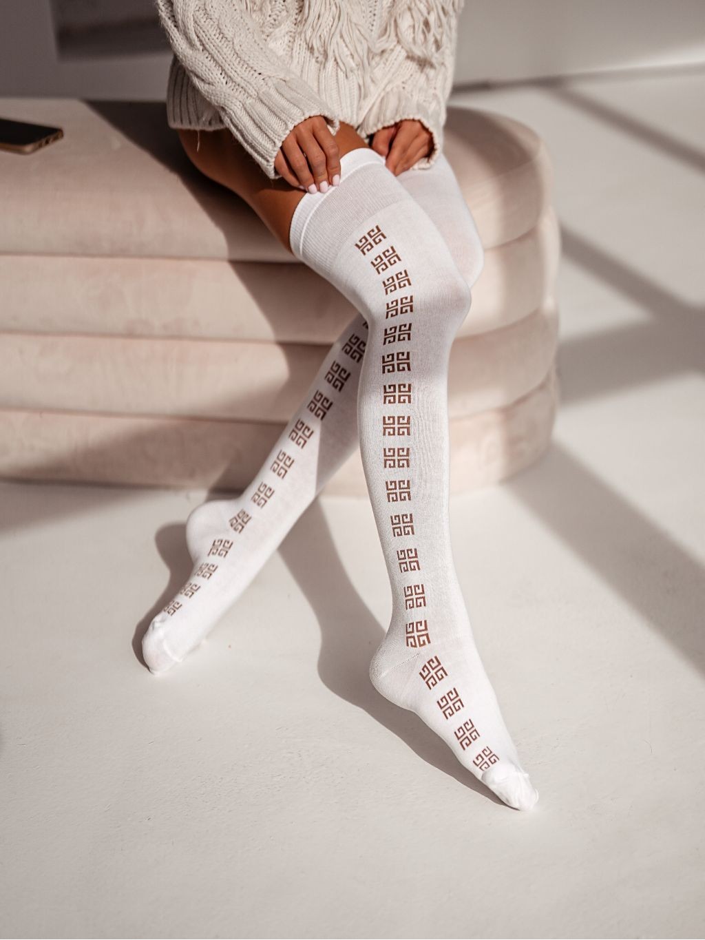 Nadkolenke "GG" PATTERN - BELA