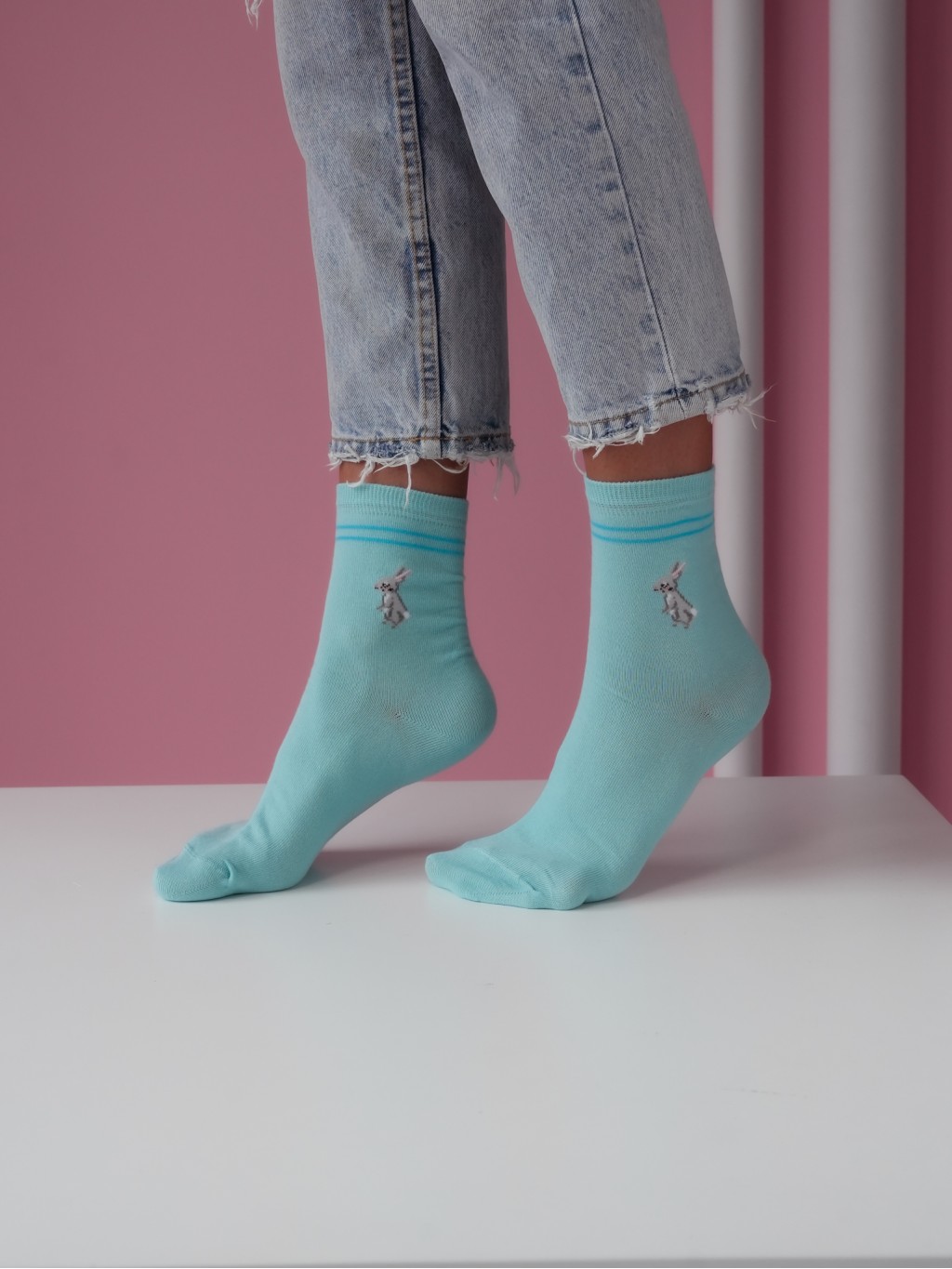 Nogavice RABBIT STRIPES - MINT